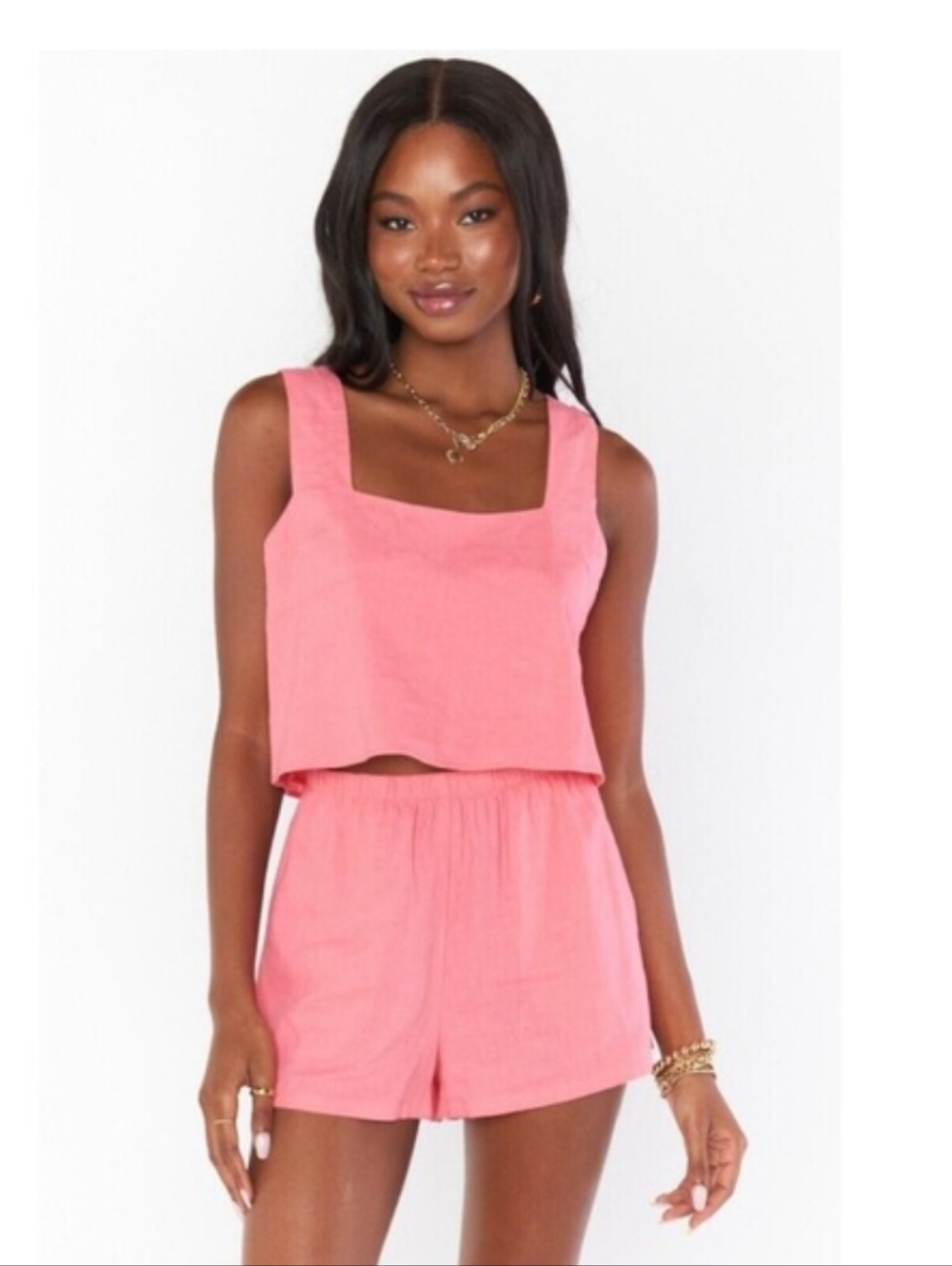 Pink Linen Short Set - Show Me Your Mumu